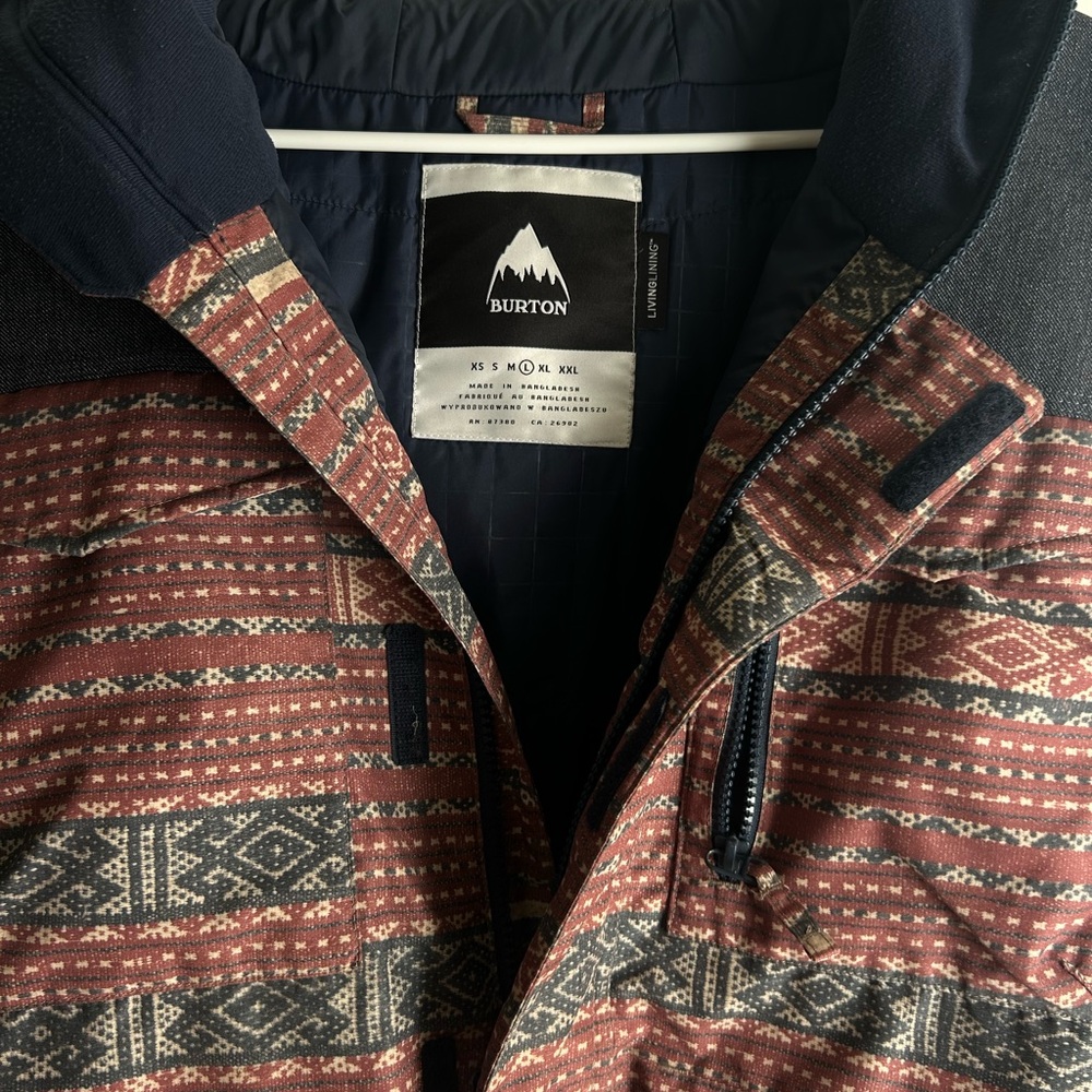 Burton Red And Black Patterned Jacket - image 1